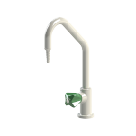 Brownall Labtap swivel laboratory water tap with fixed swanneck and nozzle