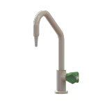 Brownall Labtap right-hand laboratory water tap with fixed swanneck and nozzle