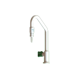 Laboratory water tap with swivel swanneck and pipe interrupter