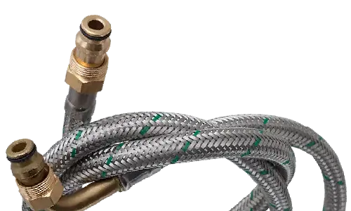 Flexible hose for installation of laboratory fittings - laboratory water taps, special water - burning gas fitting